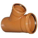 Трійник ПВХ d 200х160/45°, перехідний, для зовнішньої безнапірної каналізації, фото 5