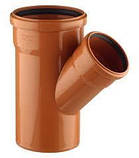 Трійник ПВХ d 200х160/45°, перехідний, для зовнішньої безнапірної каналізації, фото 2