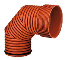 Коліно-відвід 90°, для двохшарової гофрованої каналізації InCor, K2-KAN