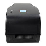 Принтер етикеток термотрансферний Xprinter XP-H400B чорний (XP-H400B), фото 5
