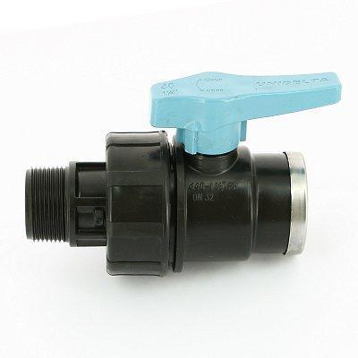Кран d 1"x 1", ВР-НР, кульовий ( вентиль) Унідельта, з внутрішньої і зовнішньої різьбами, з американкою