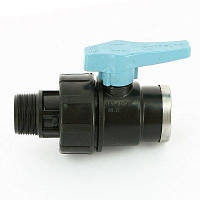 Кран d 1"x 1", ВР-НР, кульовий ( вентиль) Унідельта, з внутрішньої і зовнішньої різьбами, з американкою