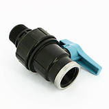 Кран d 2"x 2", ВР-НР, кульовий ( вентиль) Унідельта, з внутрішньої і зовнішньої різьбами, з американкою, фото 3