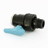 Кран d 3/4"x 3/4", ВР-НР, кульовий ( вентиль) Унідельта, з зовнішнимі різьбами, з американкою, фото 4