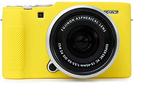 Захисний силіконовий чохол для фотоапаратів FujiFilm X-A7 - жовтий
