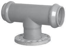 Трійник НПВХ d 225х225х225/90°, напорний, розтруб/фланець/розтруб