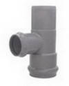 Трійник НПВХ d 225х110х225/90°, напорний, редукційний, розтруб/розтруб/гладкий