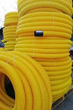 Труба дренажна d 50 мм, у бухтах, жовта, перфорована, фото 3