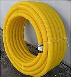 Труба дренажна d 110 мм, у бухтах, жовта, перфорована, фото 8
