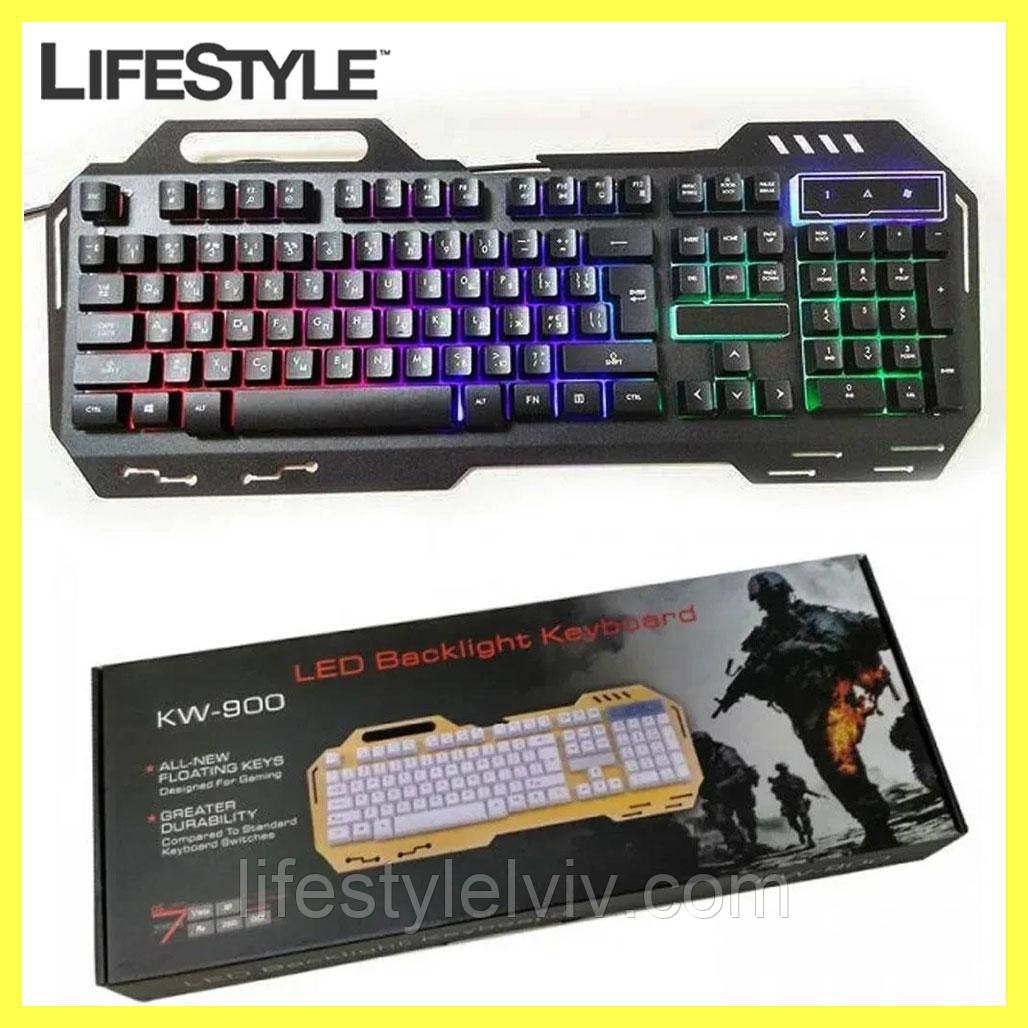 Дротова клавіатура Led Backlight GK-900 / Дротова ігрова клавіатура з підсвічуванням