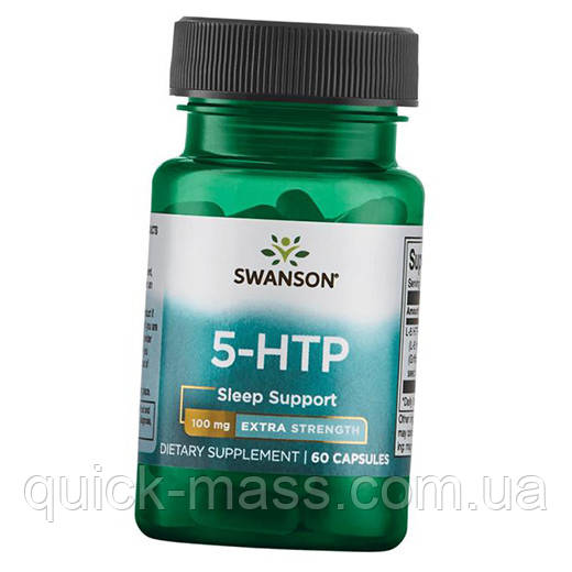 Вітаміни від стресу Триптофан 5-HTP Extra Strength Swanson 100mg 60caps, фото 1