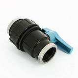 Кран d 1/2"x1/2", ВР-ВР, кульовий ( вентиль) Унідельта, з внутрішніми різьбами, з американкою, фото 3