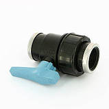 Кран d 1/2"x1/2", ВР-ВР, кульовий ( вентиль) Унідельта, з внутрішніми різьбами, з американкою, фото 4