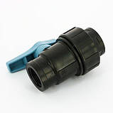 Кран d 1/2"x1/2", ВР-ВР, кульовий ( вентиль) Унідельта, з внутрішніми різьбами, з американкою, фото 8