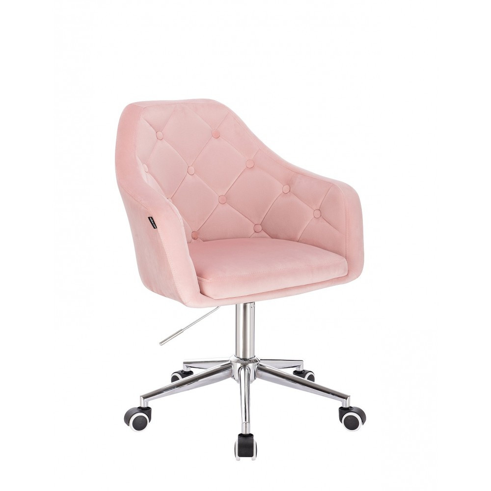 Перукарське крісло на пневматиці Hrove Form HR831K рожевий велюр