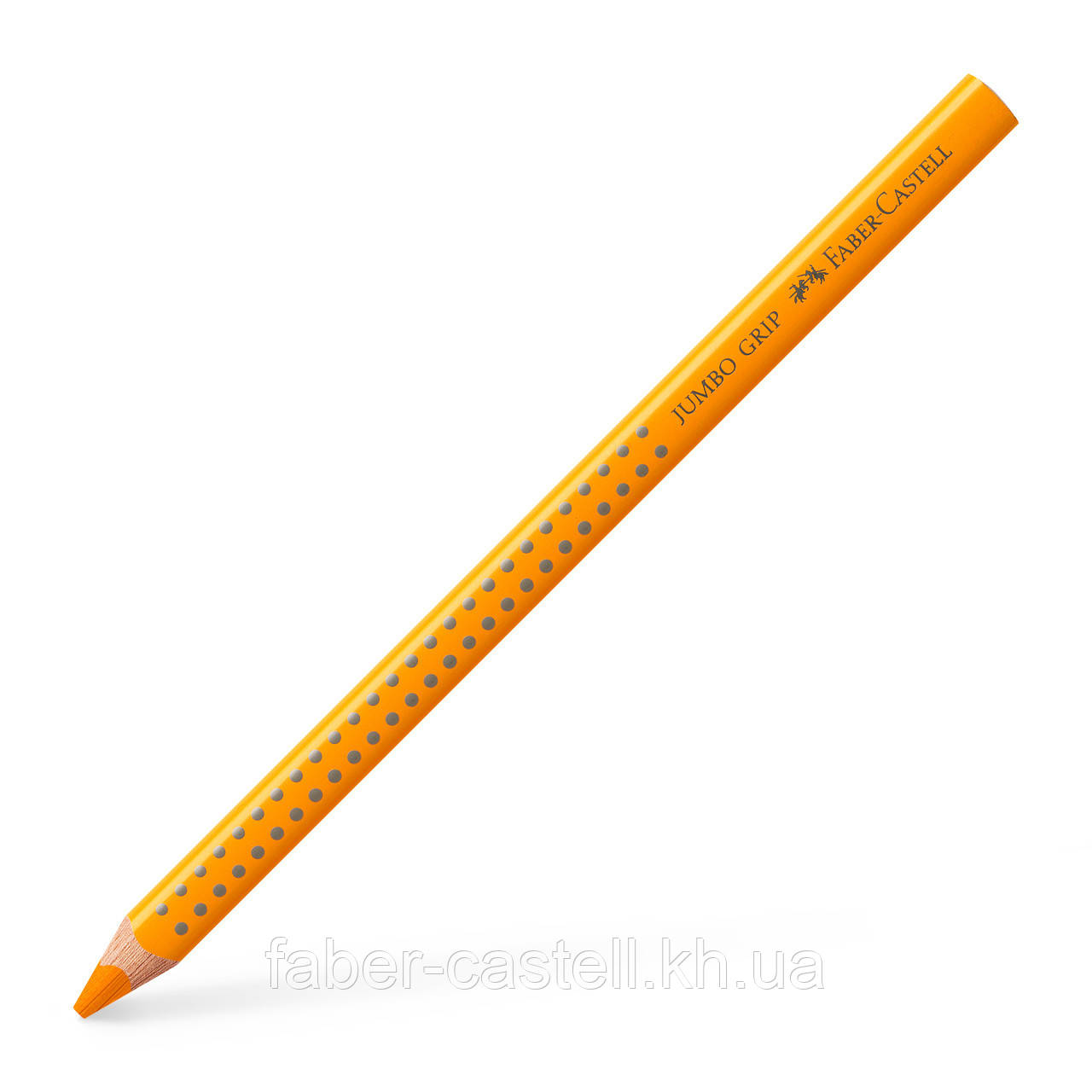 Потовщений акварельний кольоровий олівець Faber-Castell Jumbo Grip колір помаранчевий, 110909