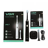 Акумуляторна зубна щітка VGR V-809 USB, чорна, фото 3