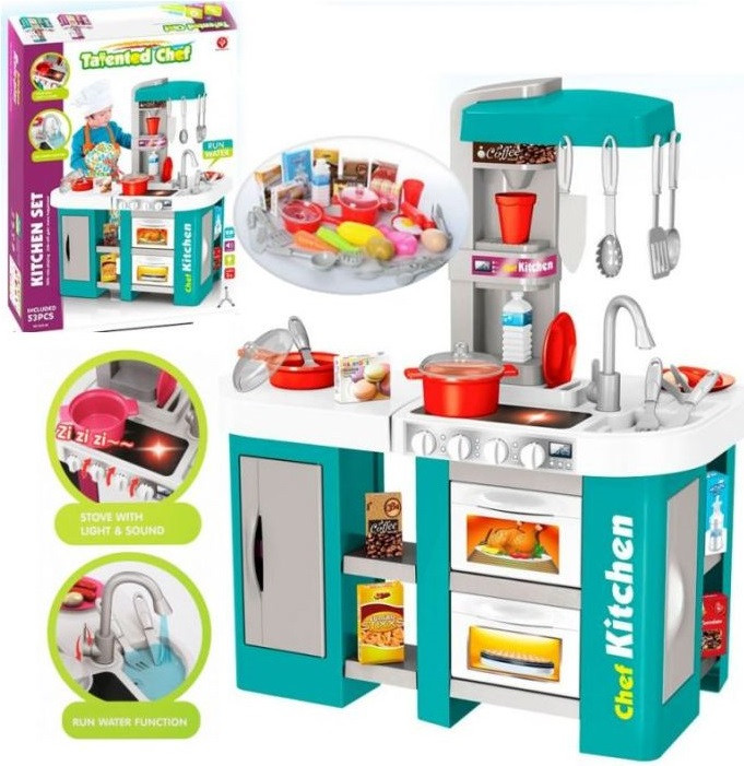 Дитяча ігрова кухня, Kitchen Chef з водою, звукові ефекти, аксесуари, 61х72,5х33 см, 922-46