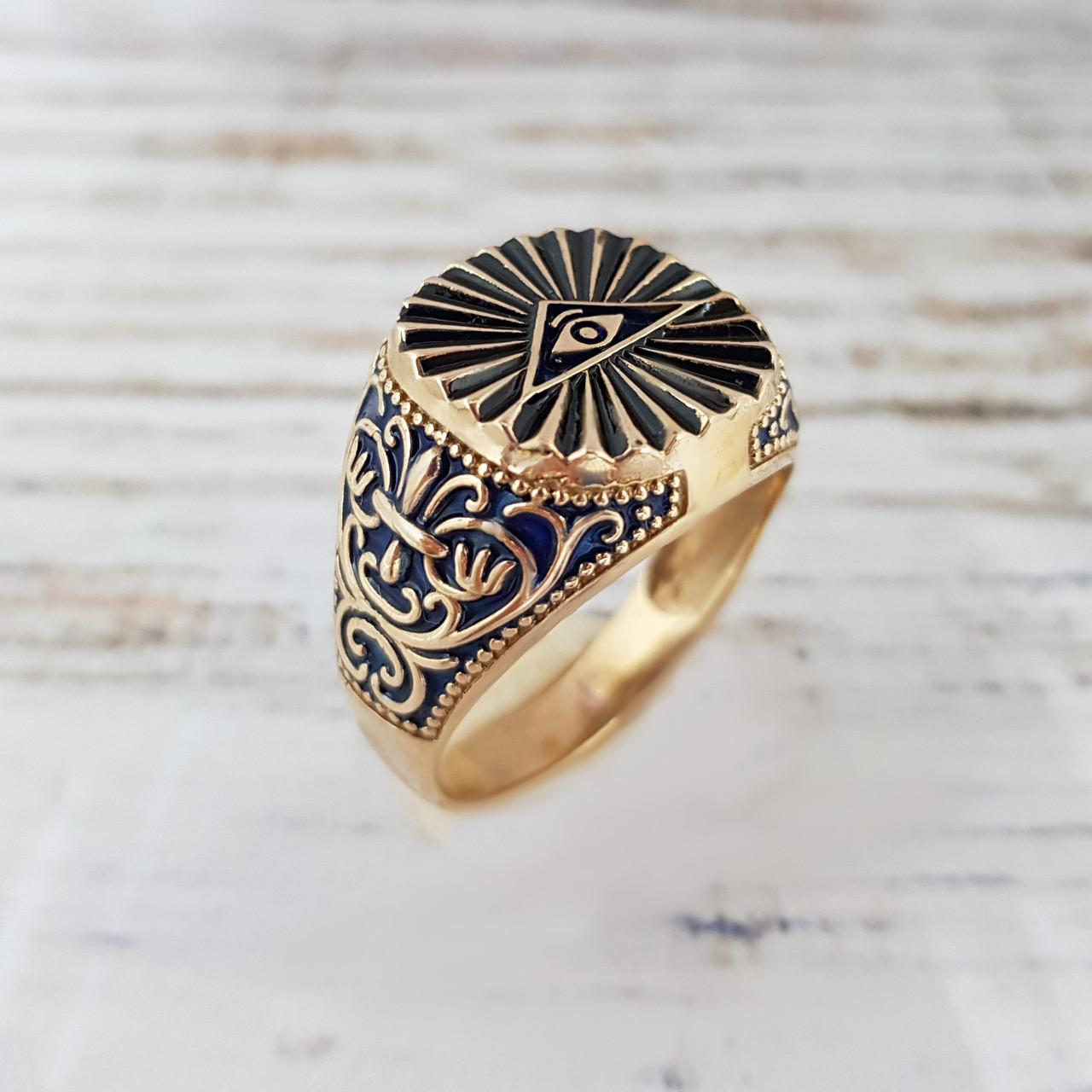 Масонська печатка кільце Всевидяче око, персня, кільце