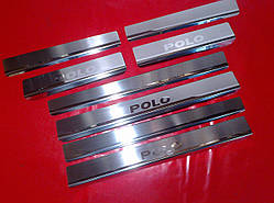 Накладки на пороги преміум Volkswagen Polo 2010-2017
