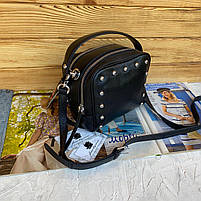 Жіноча шкіряна двостороння сумка через плече Polina & Eiterou, фото 9