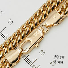 Ланцюжок на шию чоловіча довжина 50 см позолота колір золотий Xuping G-26