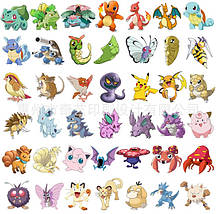 Набір вінілових наклейок стикерів Pokemon Покемон Стікербомбінг на автотелефон ноутбук стіну 100 шт., фото 3