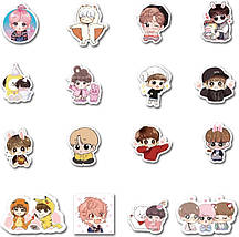 Набір вінілових наклейок стикерів BTC БТС Стикербомбінг на автотелефон ноутбук стіну 80 шт., фото 3