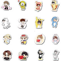 Набір вінілових наклейок стикерів BTC БТС Стикербомбінг на автотелефон ноутбук стіну 80 шт., фото 4