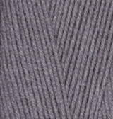 Нитки пряжа для вязания полушерсть Lana Gold 800 Лана голд 800 от Alize Ализе № 348 - темный серый