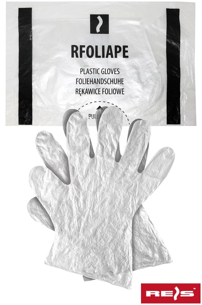 Рукавички робочі поліетиленовий REIS Польща RFOLIAPE T, фото 1