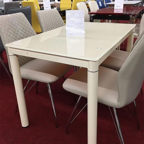 Стеклянный стол Galant 110x70см прямоугольный кремовый Стеклянный стол Galant 110x70см прямоугольный кремовый