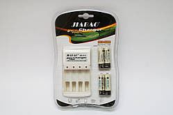 Зарядний JIABAO JB-212 + акумулятори 4 шт 2200mAh АА пальчик