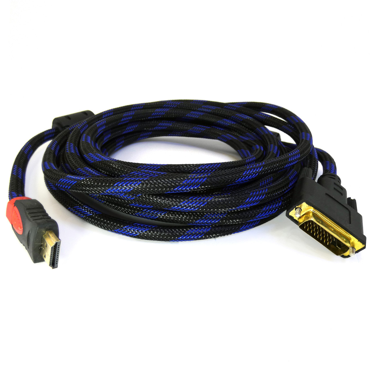 Кабель перехідник DVI — HDMI 5 м Premium, відео, фото 1