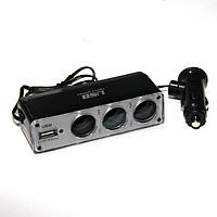 Розгалужувач прикурювача (трійник) WF-0120 з USB