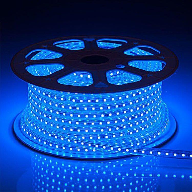 Світлодіодна стрічка LUX SMD 5050, 60 LED, IP67, 220 V (блакитний)