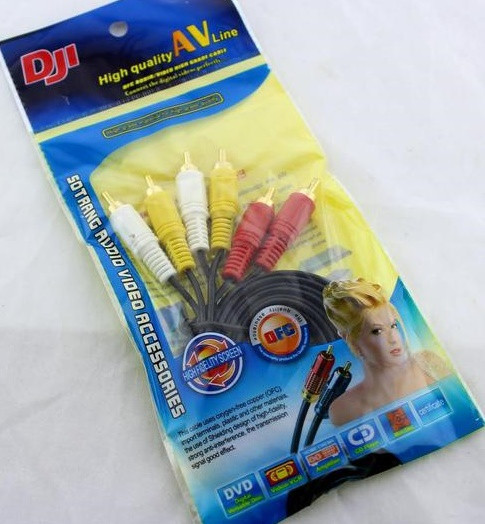 Кабель 3RCA — 3RCA (3 тюльпани) Шнур 1.5 м відео аудіо, фото 1