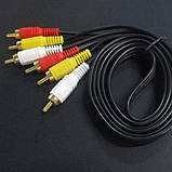 Кабель 3RCA — 3RCA (3 тюльпани) Шнур 1.5 м відео аудіо, фото 2