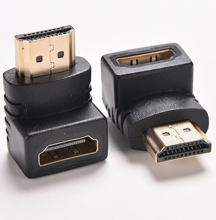 Перехідник Адаптер HDMI "куточок" 90° Подовжувач З'єднувач (тато-мама)