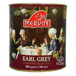 Чорний чай з бергамотом Мервін (Black Ceylon Tea Earl Gray, Mervin), 200 грамів. Тубус.
