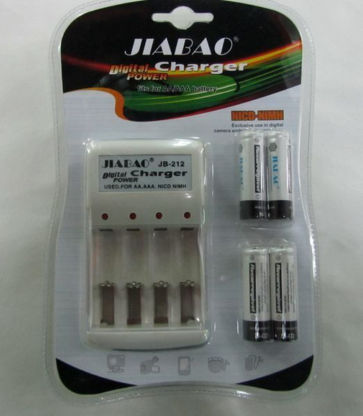 Зарядний пристрій JB-Jiabao 212 + Акумулятори ААА (4 штуки мізинчикові)