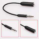 Перехідник Jack 3.5 мм на Jack 3.5 мм 4pin Штекер Аудіо Роз'єм Стерео, фото 2