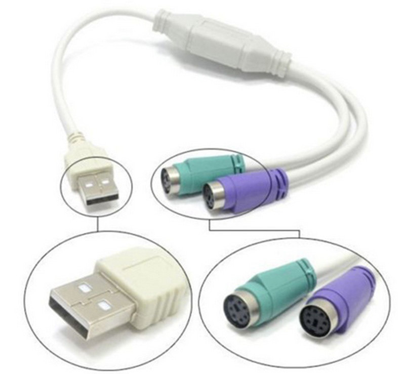 Кабель Адаптер Конвертер USB на PS2 для Клавіатури та Миші, фото 1