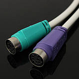 Кабель Адаптер Конвертер USB на PS2 для Клавіатури та Миші, фото 3