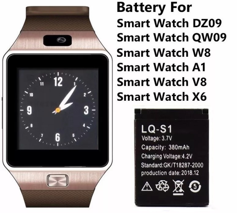Акумулятор LQ S1 380 mAh для розумних смарт-шусів A1 GT08 DZ09 QW09 Smart Watch