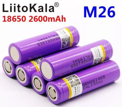 Акумулятор 18650 LG 26M лейбл LiitoKala 2600mAh 10 А без захисту, фото 1