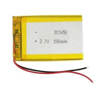 Акумулятор 303450 Li-pol 3.7 В 500 мА·год для RC моделей DVR GPS MP3 MP4