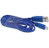 Кабель Lightning для заряджання iPhone 5/5S/6/6 iPad USB у Тканинний Опплетенці Шнур 1 м. Різні кольори, фото 2