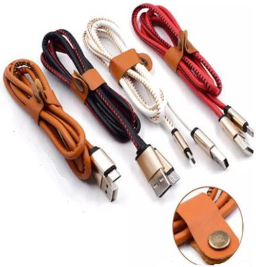 Кабель в Шкіряній Обплетенні Micro USB 1м Шнур Шкіра