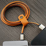 Кабель в Шкіряній Обплетенні Micro USB 1м Шнур Шкіра, фото 3